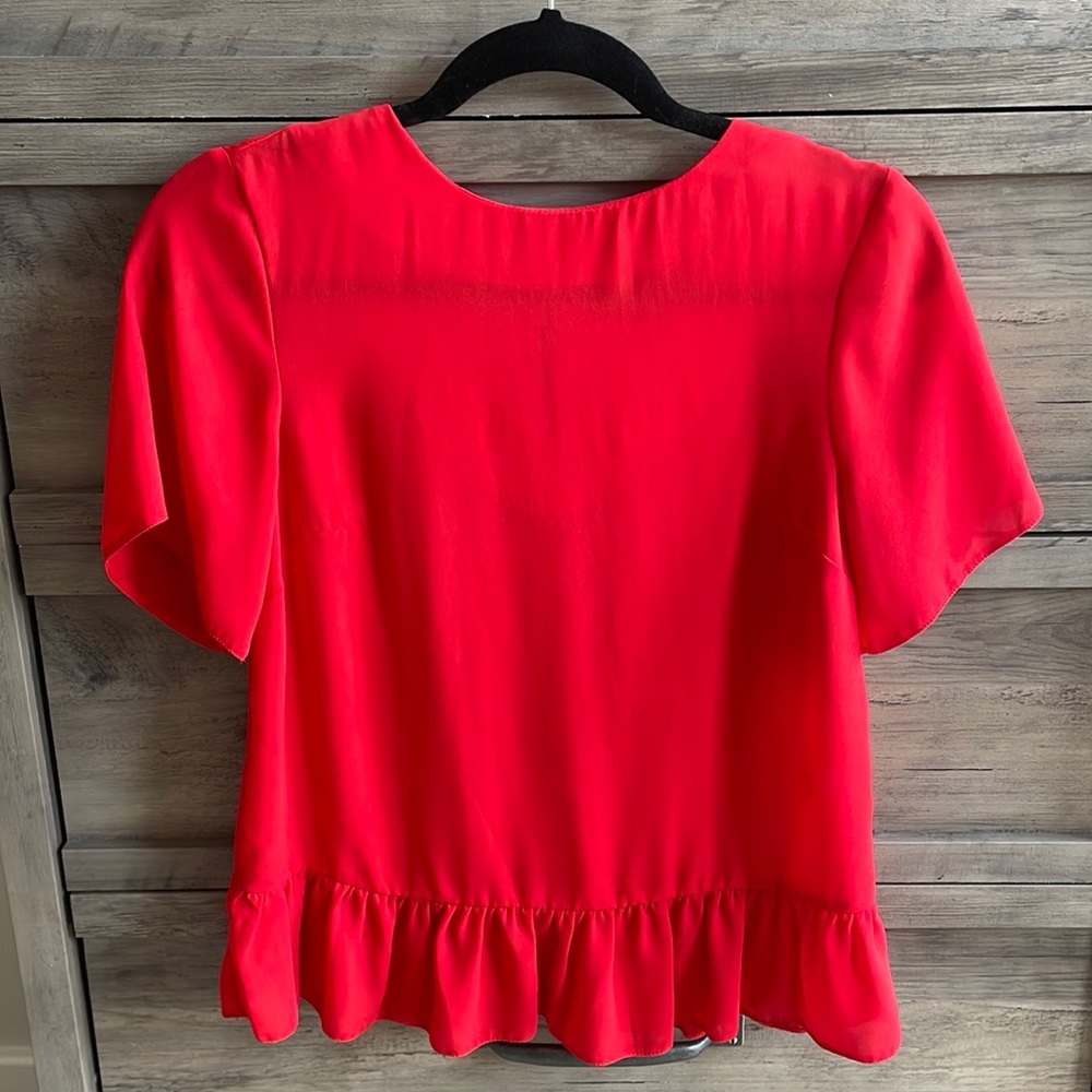ASOS size 0 red blouse.